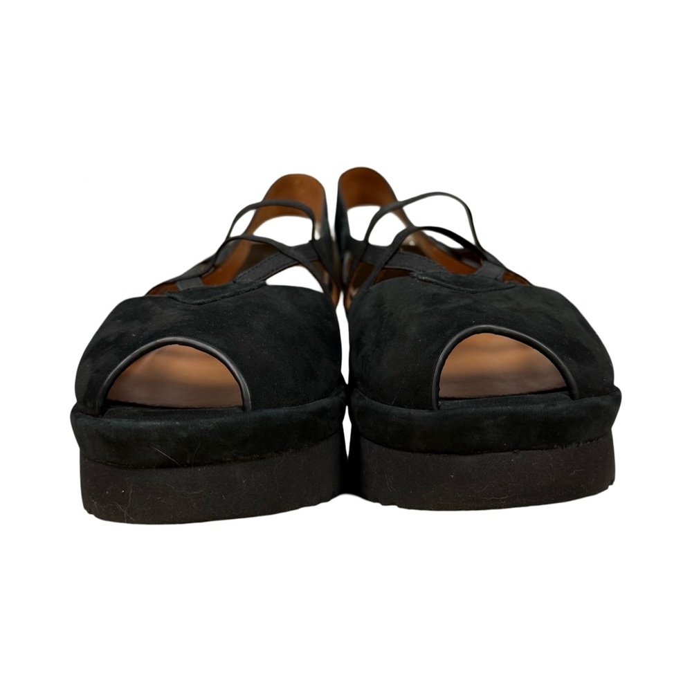 L'Amour Des Pieds Adelais Women's Platform Heeled Sandals Black Suede - Picture 3 of 11